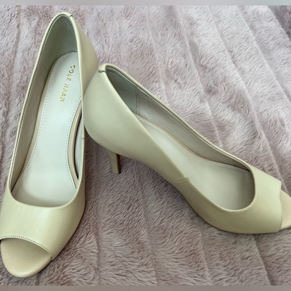 Cole Haan Women's Nude Peep Toe Heels
